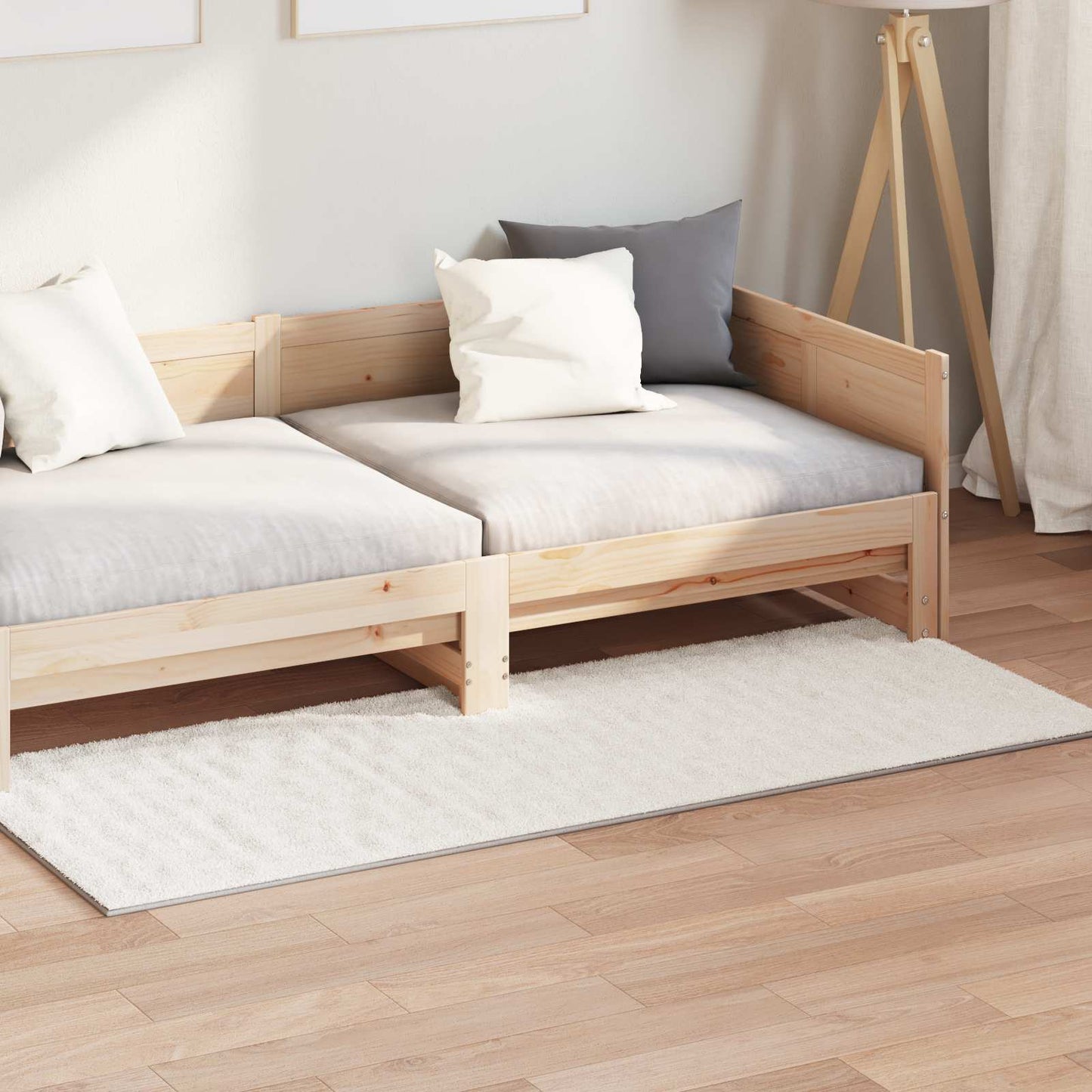 vidaXL Area Rugs Rectangular SIROLO Cream 150 x 80 cm Polyester