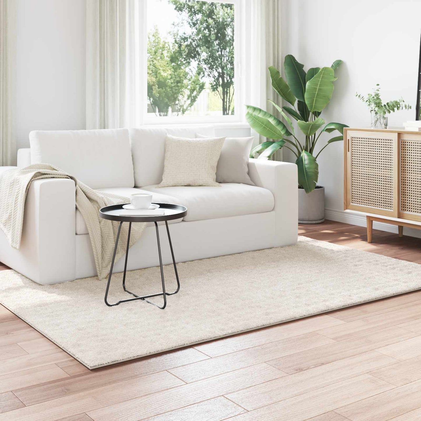vidaXL Area Rugs Rectangular SIROLO Cream 170 x 120 cm Polyester