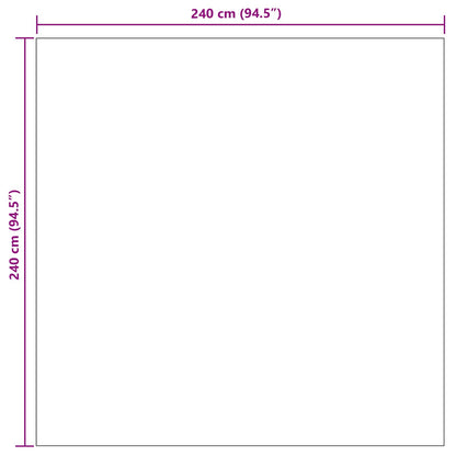 vidaXL Area Rugs Square SIROLO Cream 240 x 240 cm Polyester