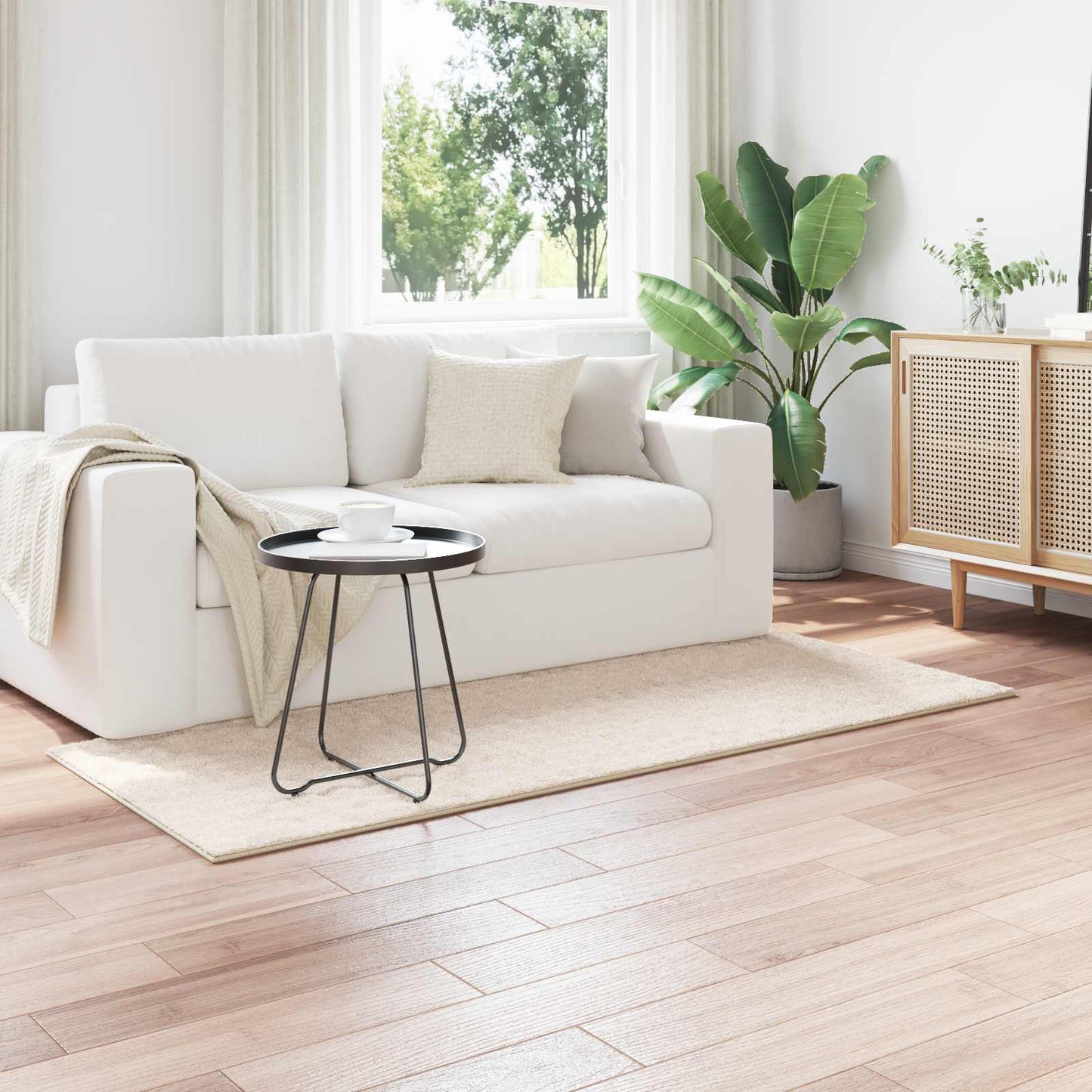 vidaXL Area Rugs Rectangular SIROLO Beige 150 x 80 cm Polyester