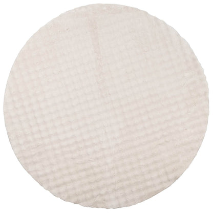 vidaXL Area Rugs Round SIROLO Beige Ø 160 CM Polyester