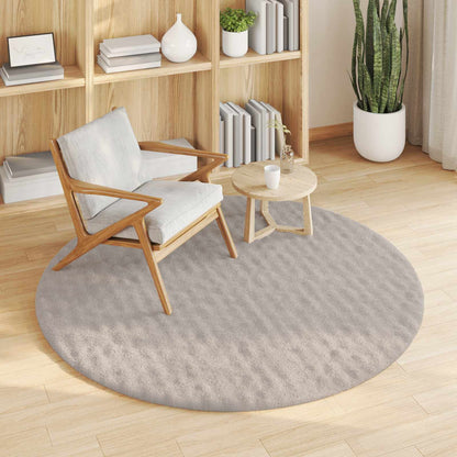 vidaXL Area Rugs Round SIROLO Sand Ø 120 CM Polyester