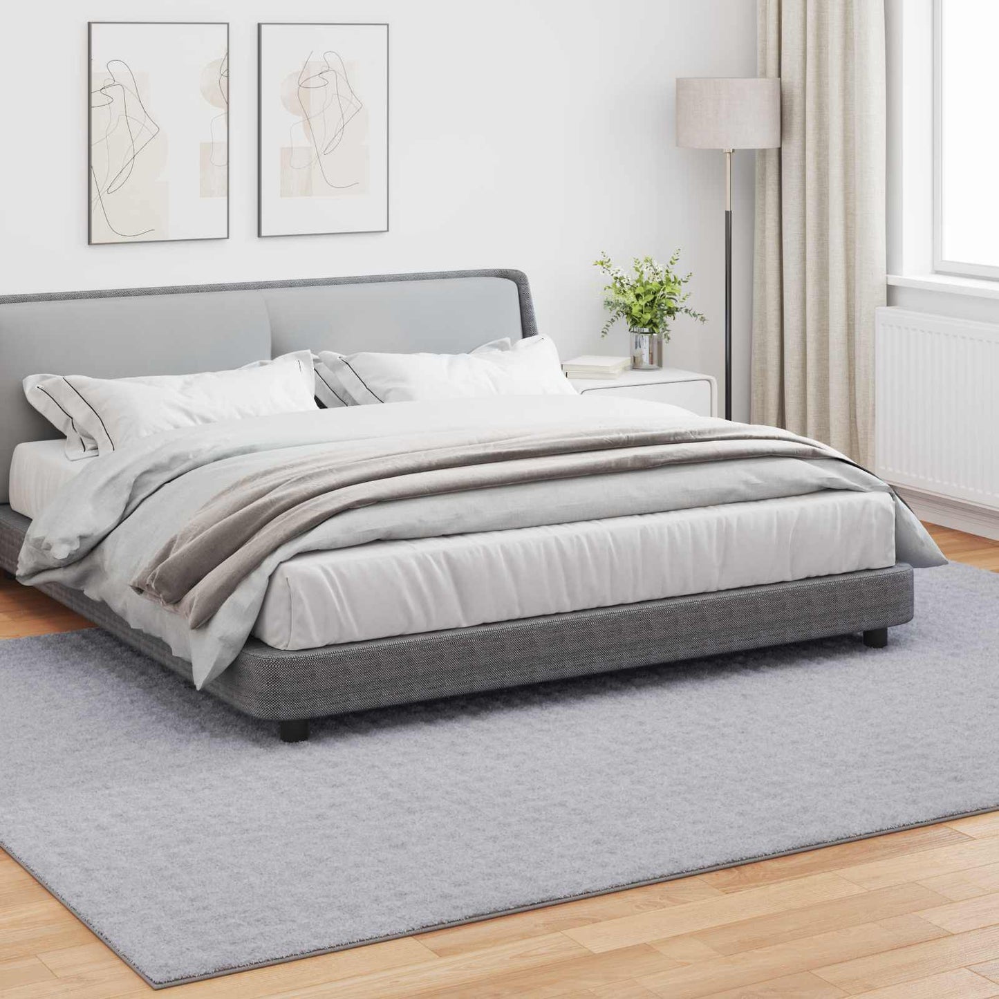 vidaXL Area Rugs Rectangular SIROLO Grey 280 x 200 cm Polyester