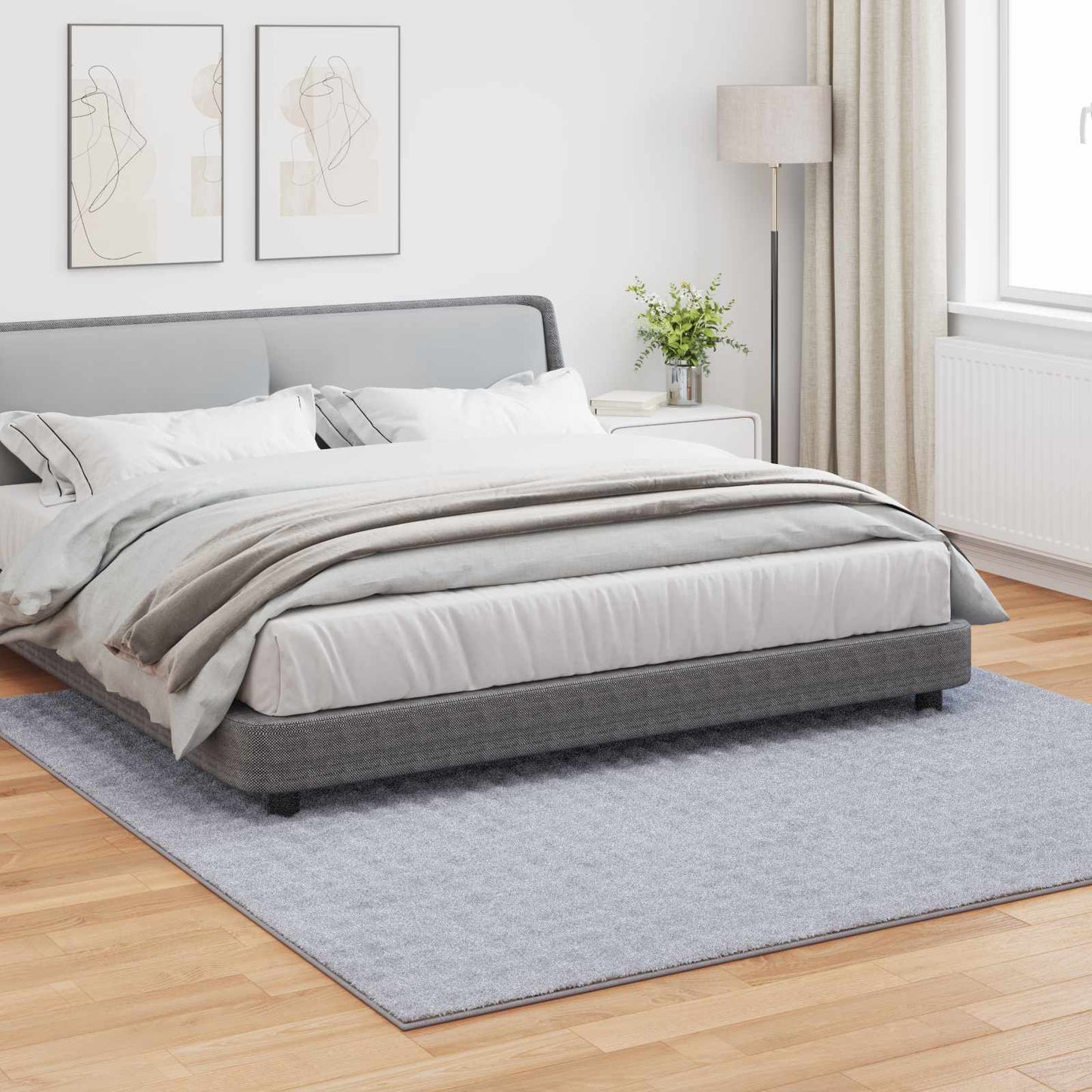 vidaXL Area Rugs Square SIROLO Grey 240 x 240 cm Polyester