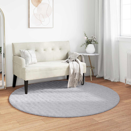 vidaXL Area Rugs Round SIROLO Grey Ø 200 CM Polyester