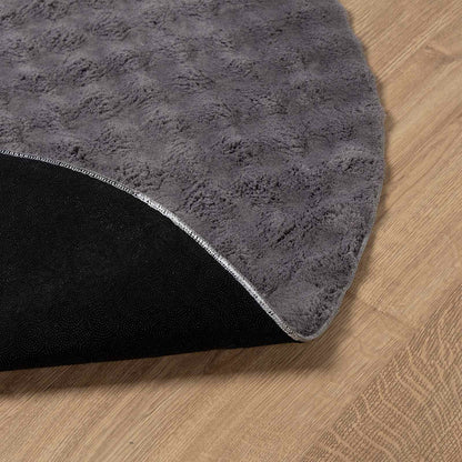 vidaXL Area Rugs Round SIROLO Anthracite Ø 120 CM Polyester