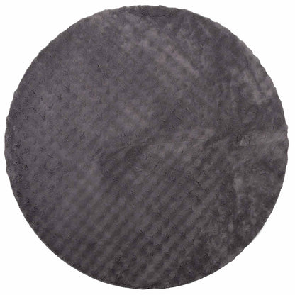 vidaXL Area Rugs Round SIROLO Anthracite Ø 120 CM Polyester