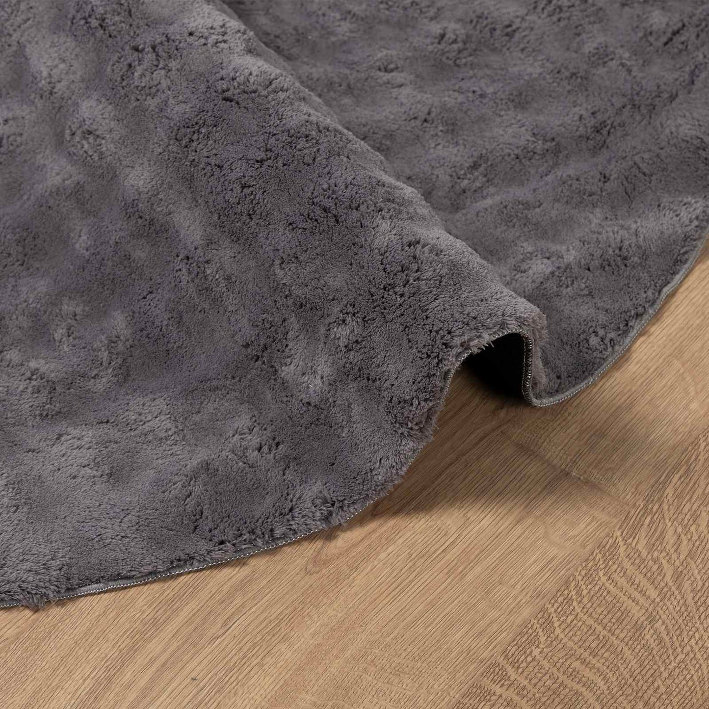 vidaXL Area Rugs Round SIROLO Anthracite Ø 160 CM Polyester