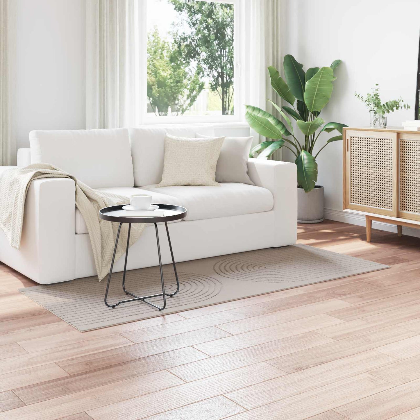 vidaXL Area Rugs Rectangular GALATI Cream 150 x 80 cm Polyester