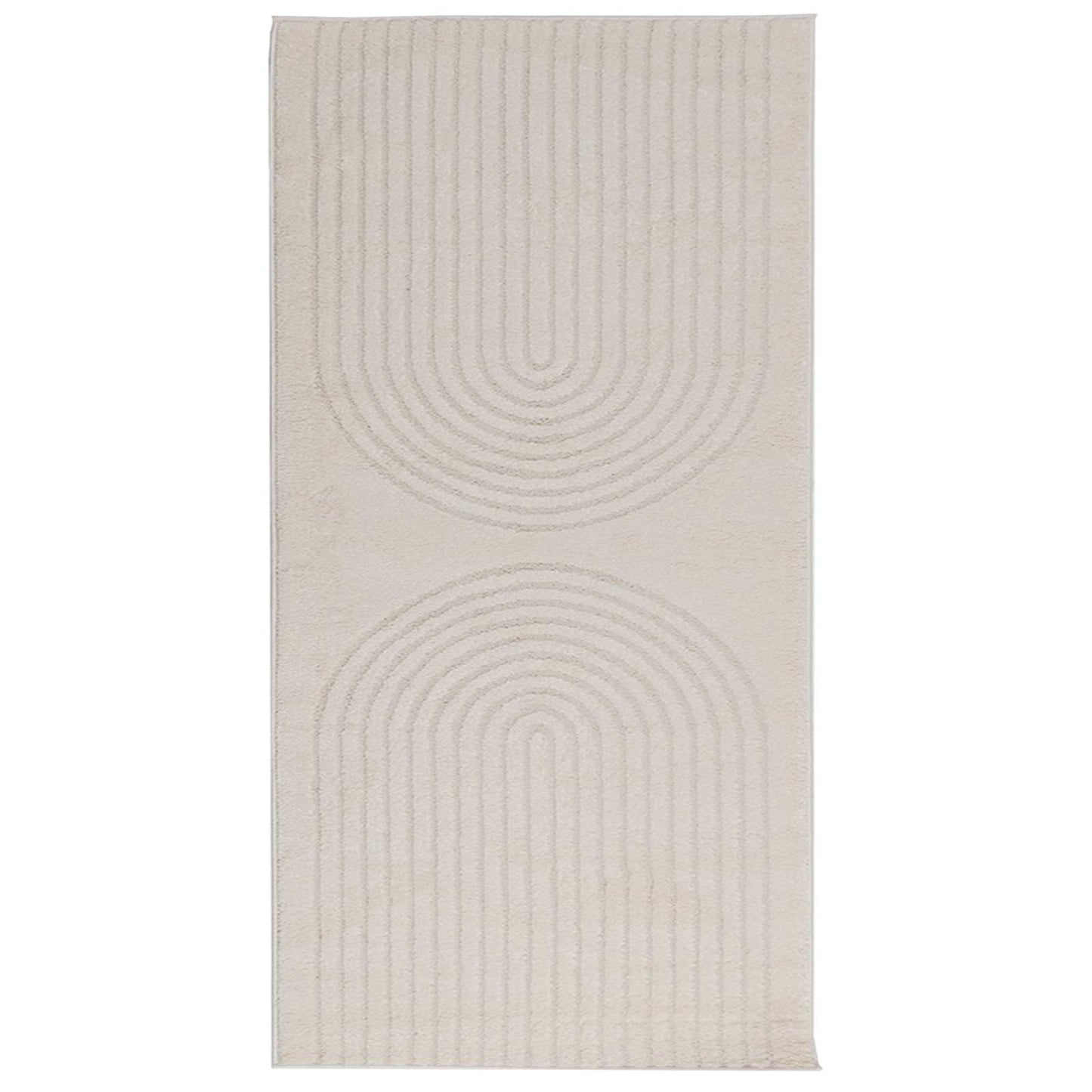vidaXL Area Rugs Rectangular GALATI Cream 200 x 80 cm Polyester