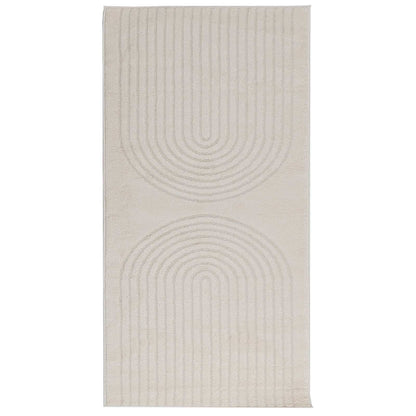 vidaXL Area Rugs Rectangular GALATI Cream 200 x 80 cm Polyester