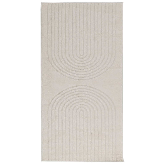 vidaXL Area Rugs Rectangular GALATI Cream 200 x 80 cm Polyester