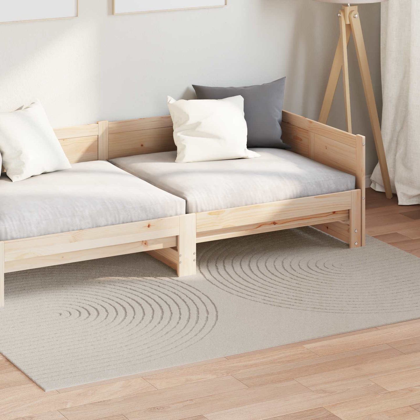 vidaXL Area Rugs Rectangular GALATI Cream 170 x 120 cm Polyester