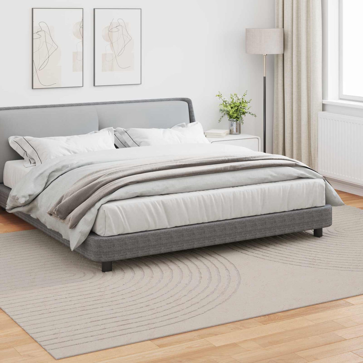 vidaXL Area Rugs Rectangular GALATI Cream 280 x 200 cm Polyester