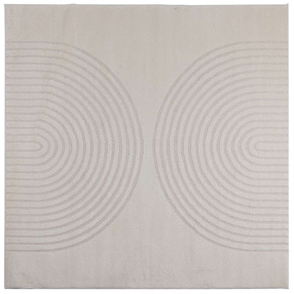 vidaXL Area Rugs Square GALATI Cream 120 x 120 cm Polyester