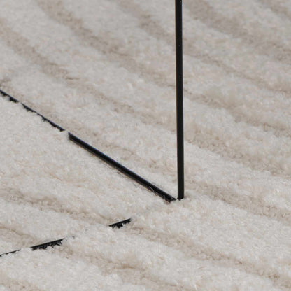 vidaXL Area Rugs Square GALATI Cream 200 x 200 cm Polyester