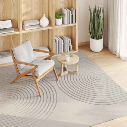 vidaXL Area Rugs Square GALATI Cream 200 x 200 cm Polyester