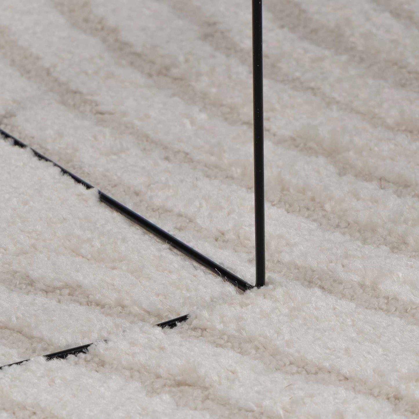 vidaXL Area Rugs Square GALATI Cream 240 x 240 cm Polyester