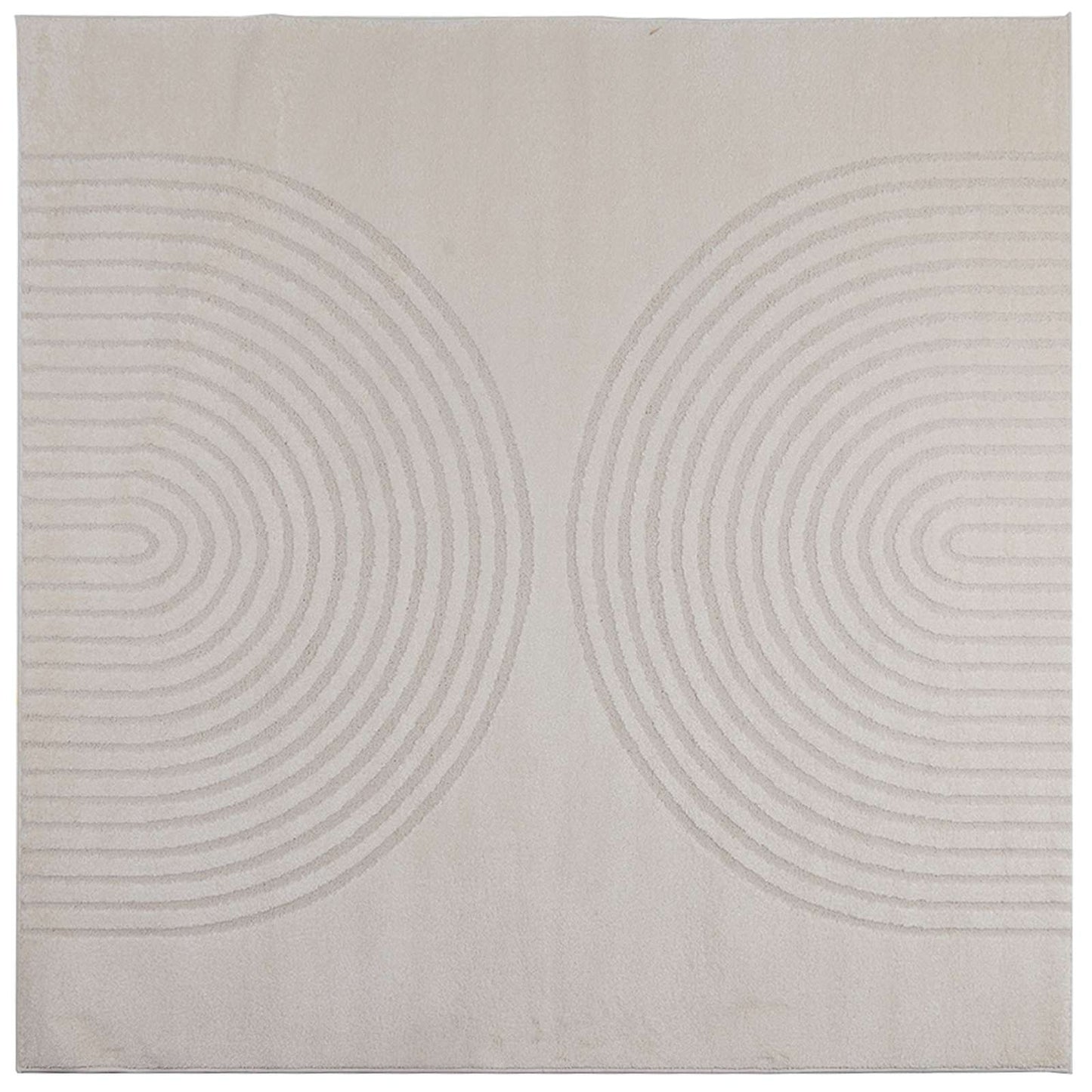 vidaXL Area Rugs Square GALATI Cream 240 x 240 cm Polyester