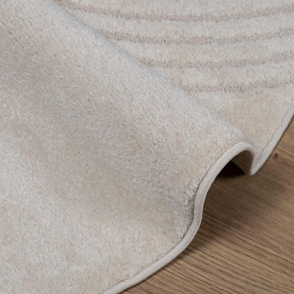 vidaXL Area Rugs Round GALATI Cream Ø 200 CM Polyester