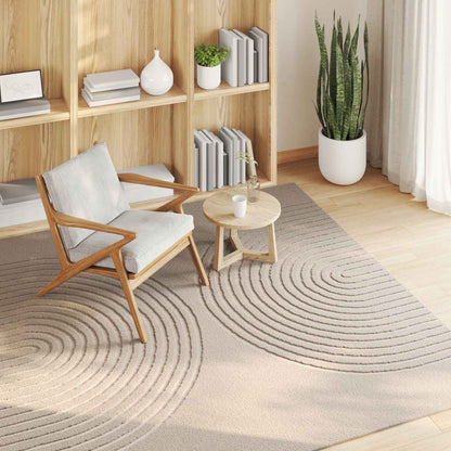 vidaXL Area Rugs Square GALATI Beige 120 x 120 cm Polyester