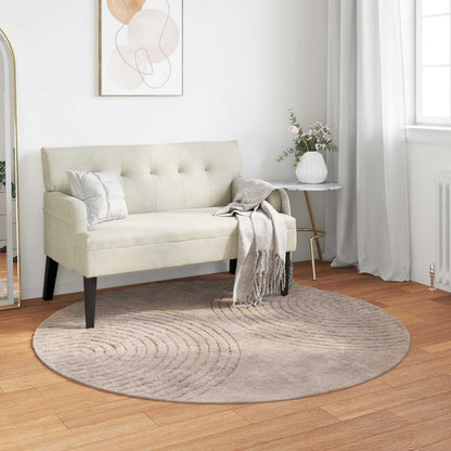 vidaXL Area Rugs Round GALATI Beige Ø 160 CM Polyester