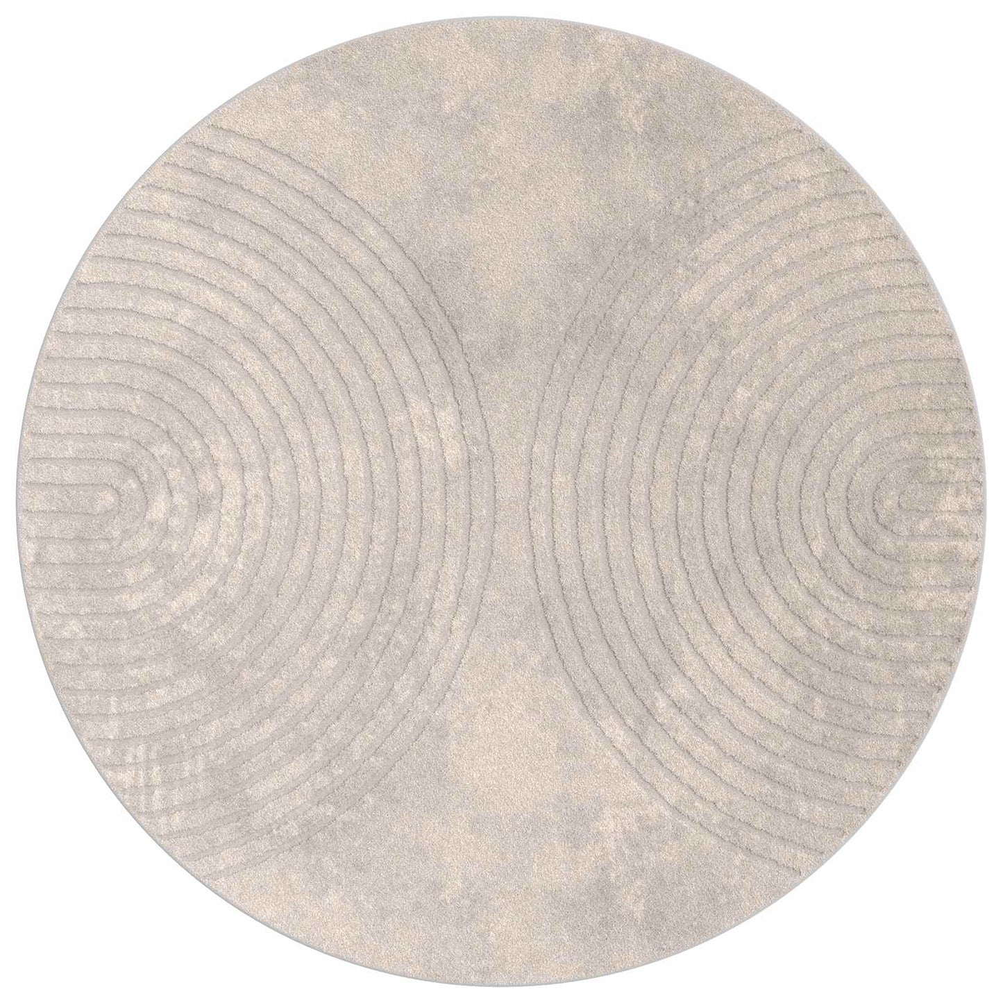 vidaXL Area Rugs Round GALATI Beige Ø 160 CM Polyester