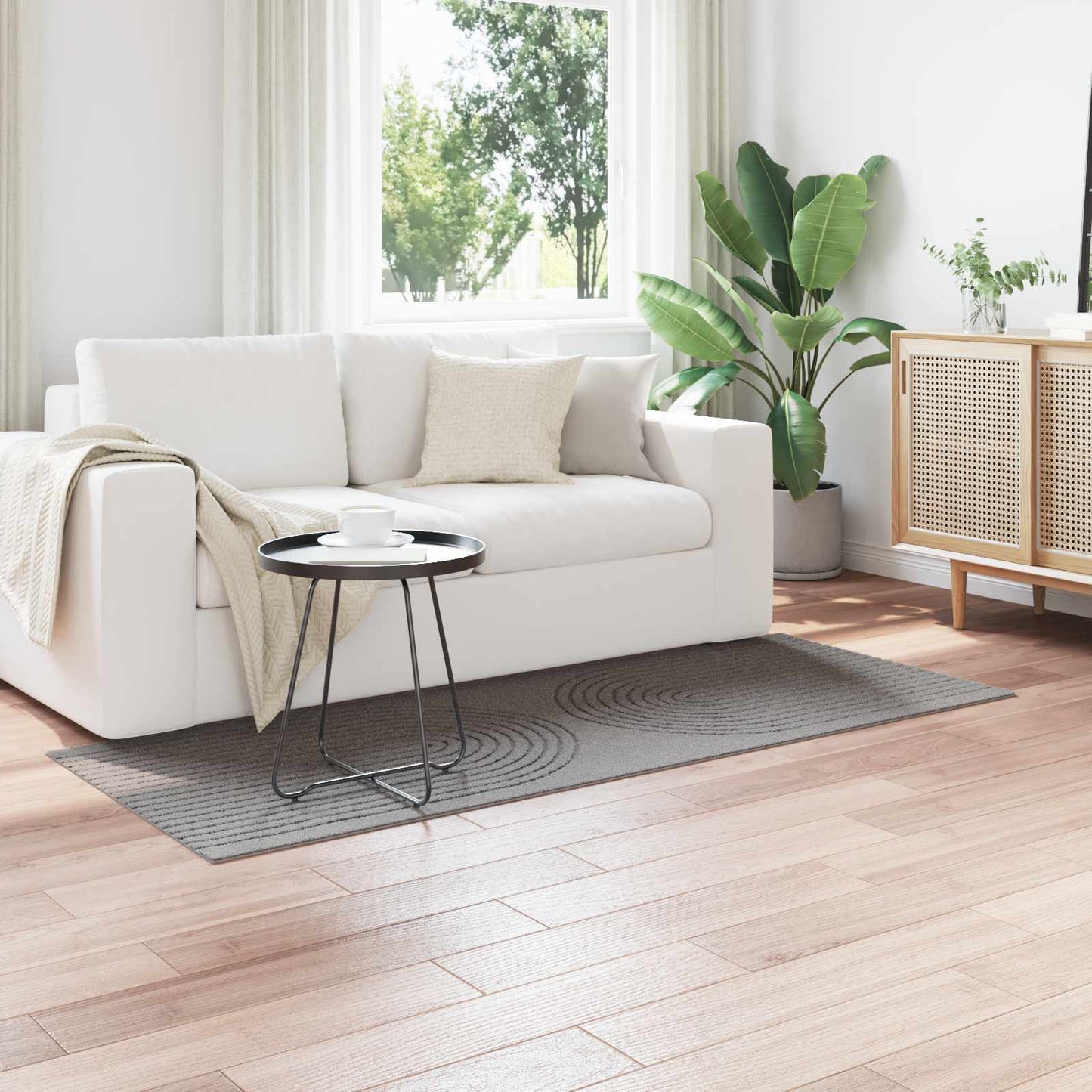 vidaXL Area Rugs Rectangular GALATI Grey 200 x 80 cm Polyester