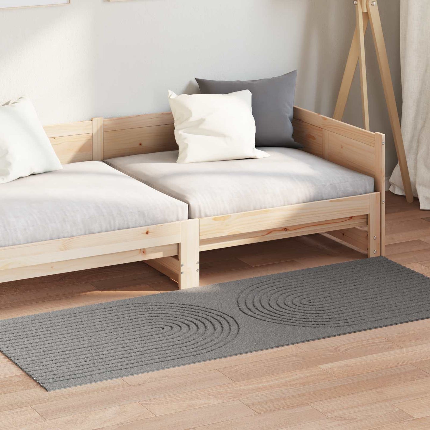 vidaXL Area Rugs Rectangular GALATI Grey 200 x 80 cm Polyester