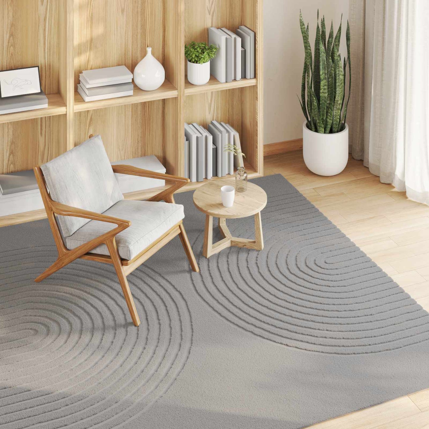 vidaXL Area Rugs Square GALATI Grey 120 x 120 cm Polyester