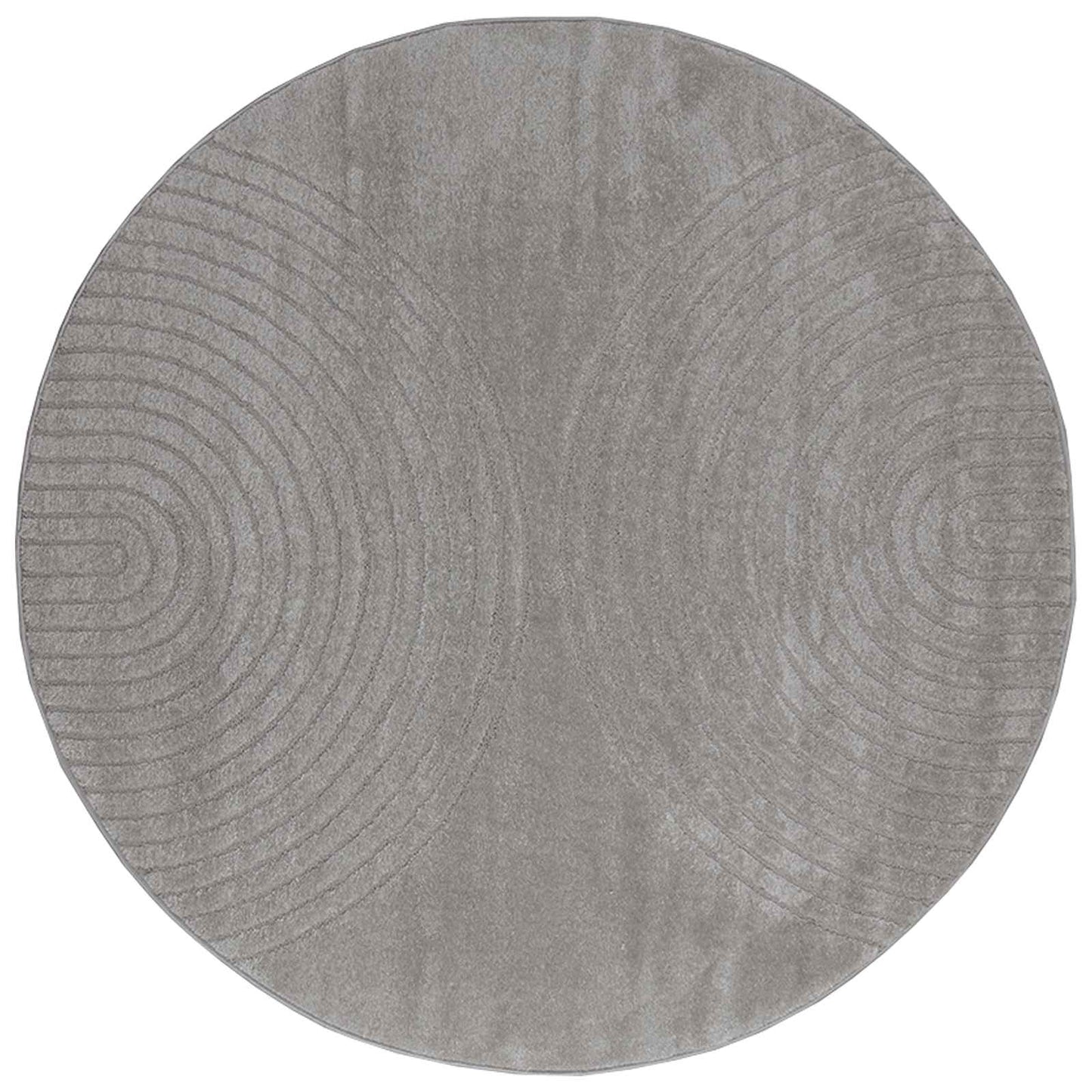 vidaXL Area Rugs Round GALATI Grey Ø 120 CM Polyester