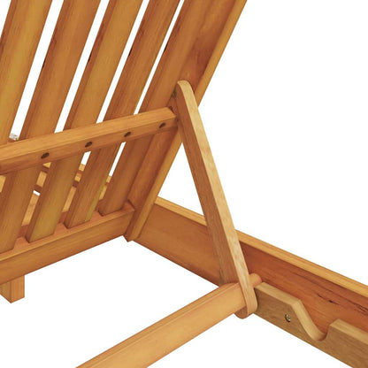 vidaXL Sun Lounger Reclining Brown Solid Acacia Wood