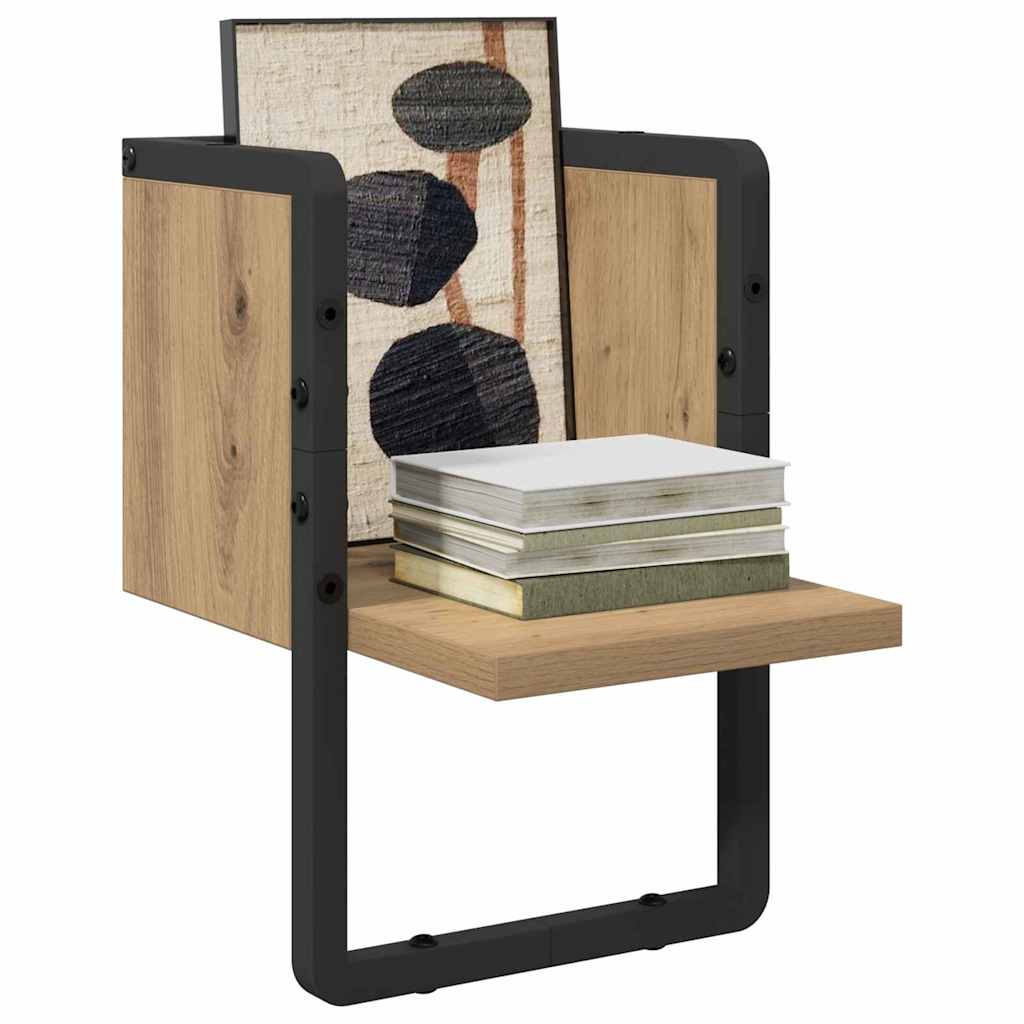 vidaXL Wall Shelf Wall-Mounted Artisian Oak 20 x 25 x 30 cm