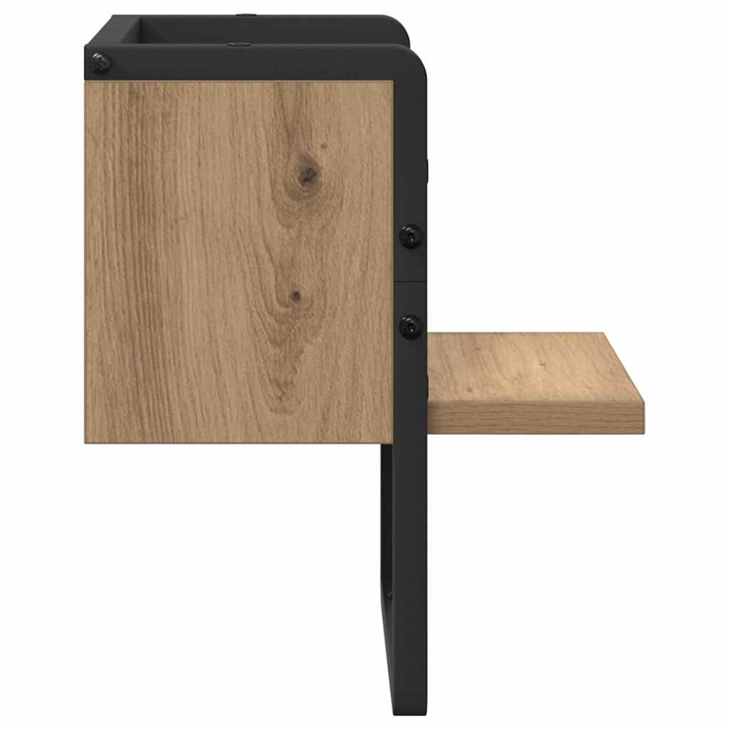 vidaXL Wall Shelf Wall-Mounted Artisian Oak 20 x 25 x 30 cm