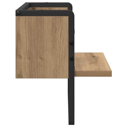 vidaXL Wall Shelf Artisian Oak 30 x 25 x 30 cm Engineered Wood