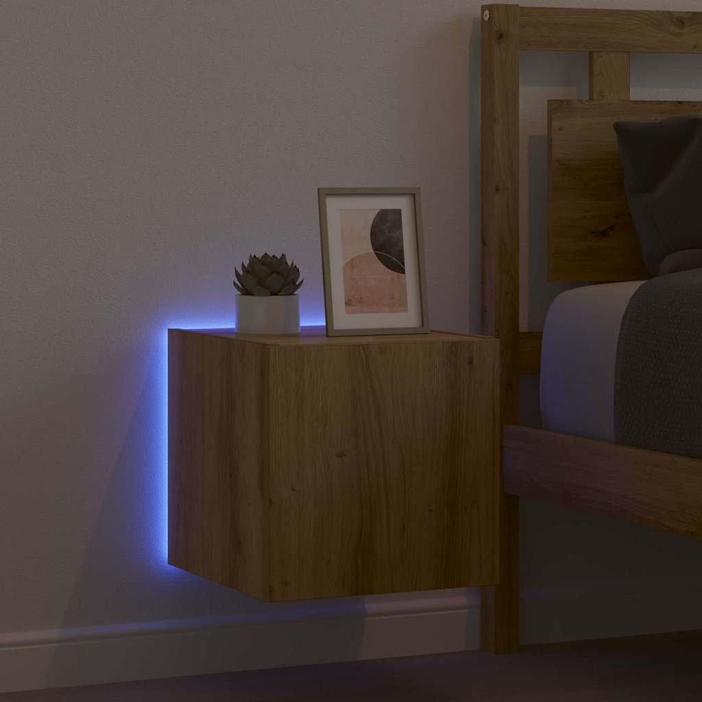 vidaXL TV Wall Cabinet 30.5 x 35 x 30 cm Artisian Oak Engineered Wood