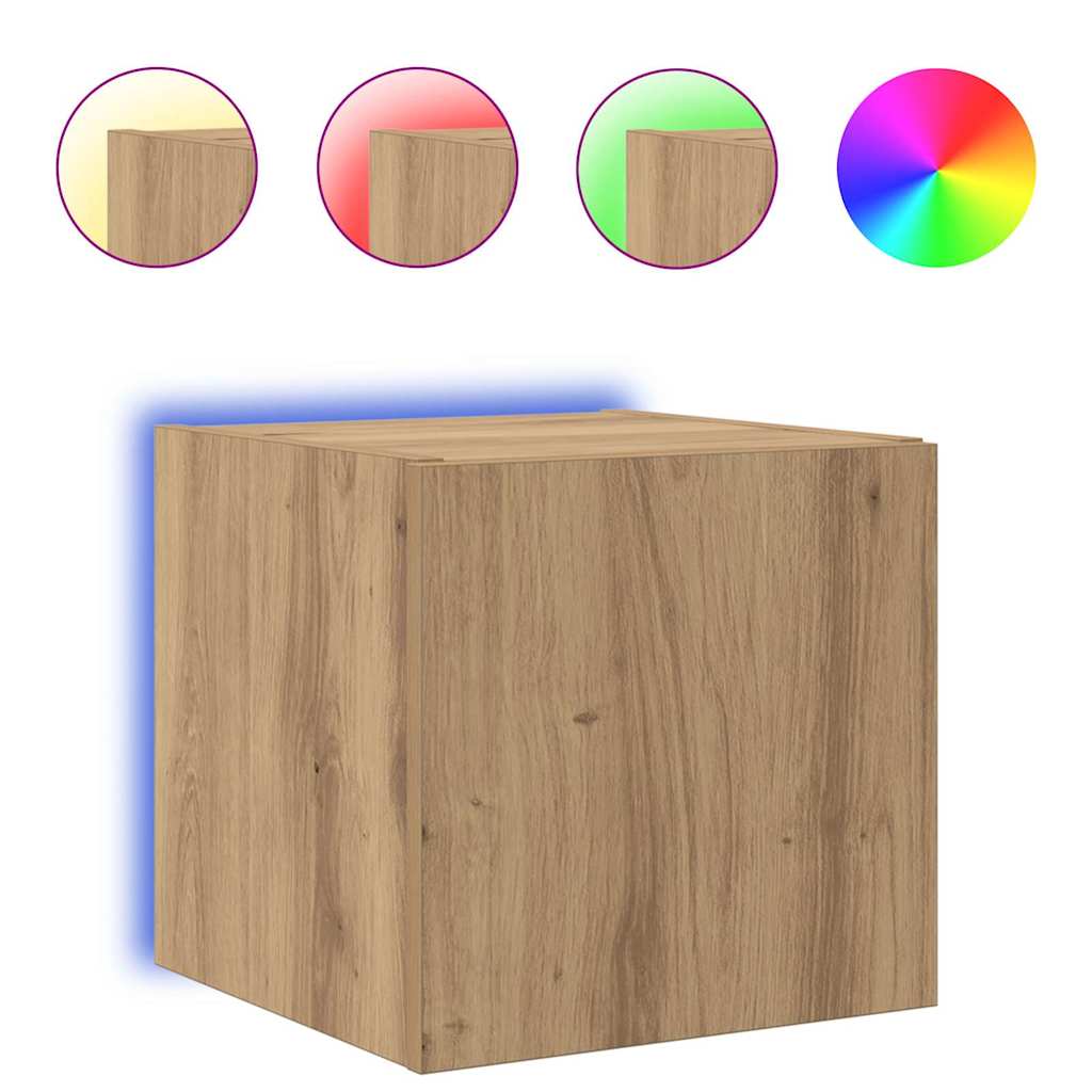 vidaXL TV Wall Cabinet 30.5 x 35 x 30 cm Artisian Oak Engineered Wood