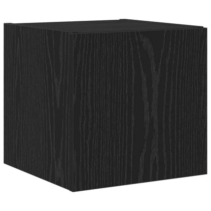 vidaXL TV Wall Cabinet Black Oak 30.5 x 35 x 30 cm Engineered Wood