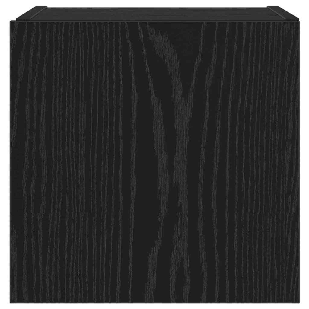 vidaXL TV Wall Cabinet Black Oak 30.5 x 35 x 30 cm Engineered Wood