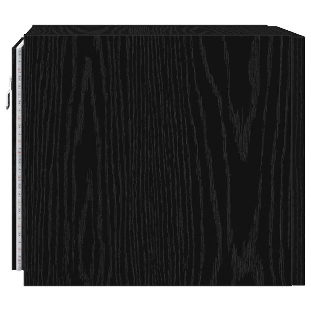 vidaXL TV Wall Cabinet Black Oak 30.5 x 35 x 30 cm Engineered Wood