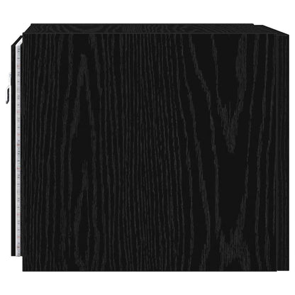vidaXL TV Wall Cabinet Black Oak 30.5 x 35 x 30 cm Engineered Wood