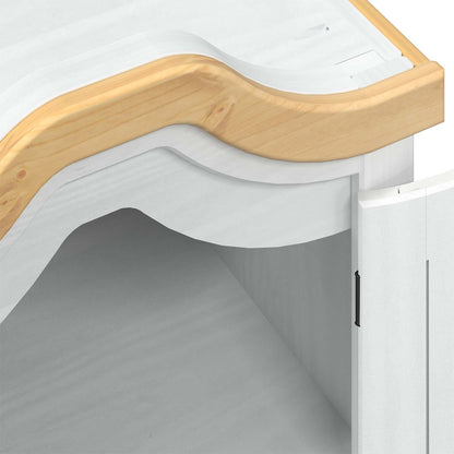 vidaXL Wardrobes with Shelf White 55 x 52 x 170 cm Solid Pine Wood