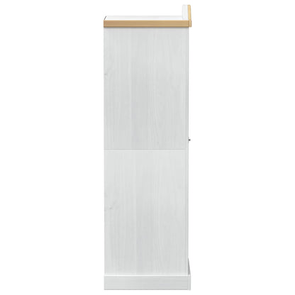 vidaXL Wardrobes with Shelf White 55 x 52 x 170 cm Solid Pine Wood
