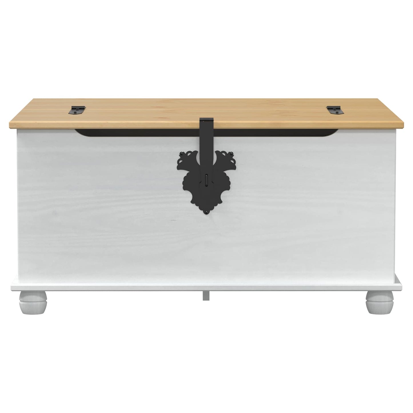 vidaXL Storage box with Drawer White 90 x78 x 45 cm Solid Pine Wood