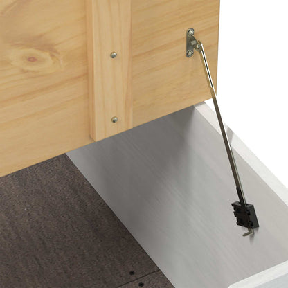 vidaXL Storage box with Shelf White 78 x 78 x 45 cm Solid Pine Wood
