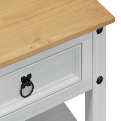 vidaXL Coffee Table with Drawer White 100 x 48 x 45 cm Solid Pine Wood
