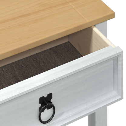 vidaXL Console table White 55 x 35 x 73 cm Solid Pine Wood