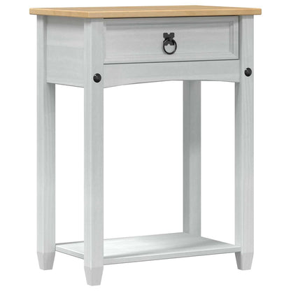 vidaXL Console table White 55 x 35 x 73 cm Solid Pine Wood
