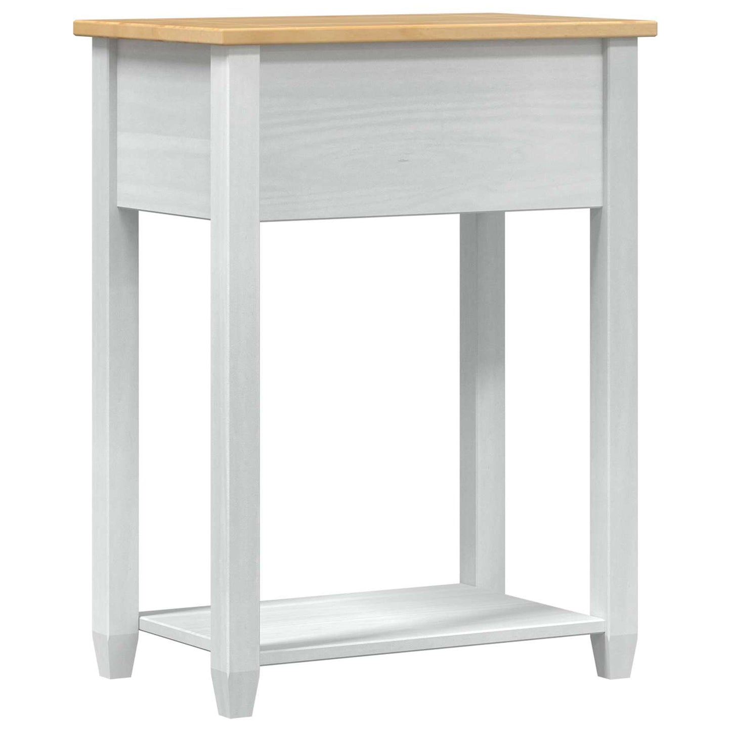 vidaXL Console table White 55 x 35 x 73 cm Solid Pine Wood