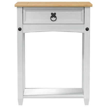 vidaXL Console table White 55 x 35 x 73 cm Solid Pine Wood